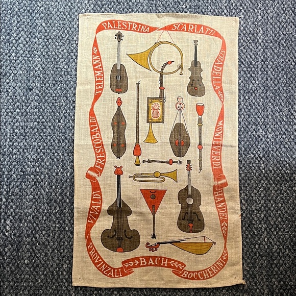 Other - Vintage Musical Instrument and Composer TeaTowel